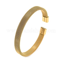 Браслеты-манжеты из нержавеющей стали 304 для женщин&nbsp;BJEW-D022-01C-G