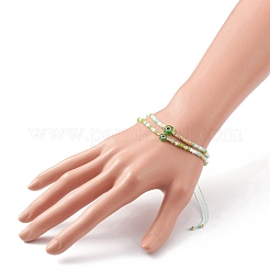 Регулируемые плетеные браслеты из нейлона&nbsp;BJEW-JB05790-05