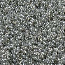 MIYUKIラウンドロカイユビーズ  日本製シードビーズ  15/0  （rr368)シルバーグレーの光沢  1.5mm  穴：0.7mm  約5555個/10g&nbsp;X-SEED-G009-RR0368