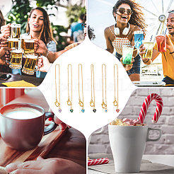 Сердце с дурным глазом кулон из латуни с эмалью украшение&nbsp;HJEW-AB00013