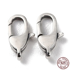 タイスターリングシルバーカニカン925個  アンティークシルバー  11.5x6x3mm  穴：1mm&nbsp;STER-D003-53P