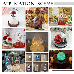 6 комплект 3-х цветных переливающихся стеклянных купольных крышек&nbsp;DJEW-PH0001-27