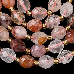 Натуральный красный гематоидный кварц / нити из железистого кварца G-F809-A02-01