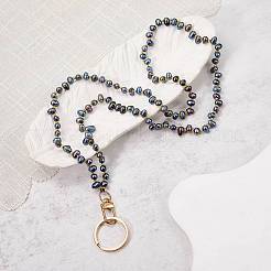 Porte-cartes en perles d'eau douce de culture naturelles&nbsp;HJEW-SZ00073