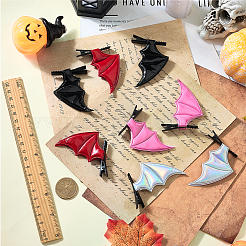 4 пара двухцветных заколок для волос из искусственной кожи аллигатора&nbsp;PHAR-CL0001-02