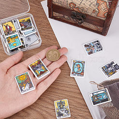 18шт 18 стильные печатные непрозрачные акриловые подвески SACR-SC0001-24