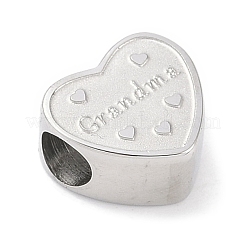 Perles européennes en acier inoxydable 304 résistantes au ternissement pour la fête des mères&nbsp;STAS-K286-04J-P
