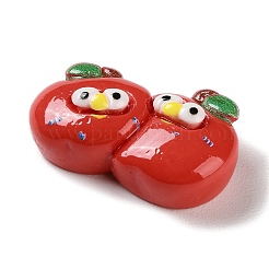 Cabujones decodificados de resina opaca con tema navideño&nbsp;RESI-F053-C01