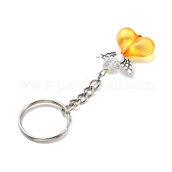 Брелки из акрила и сплава в виде сердца ангела&nbsp;KEYC-JKC00583-01