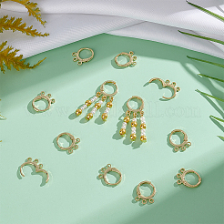 12 пара латунных сережек с застежкой-молнией KK-BC0013-28B