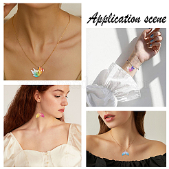 48 шт. 2 стильных прозрачных акриловых подвесок с УФ-печатью TACR-SC0001-08