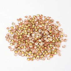 Strass de grade A de dos en plaqué de diamand en verre&nbsp;LS-RGLA-SS28-023