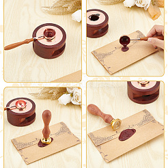 Messing-Wachssiegelstempel mit Holzgriff&nbsp;AJEW-WH0412-0237