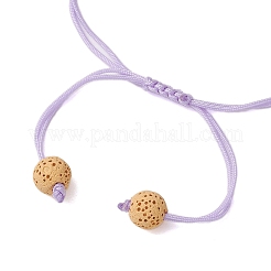 Плетеные браслеты из натурального лавового камня&nbsp;BJEW-MZ00063-03