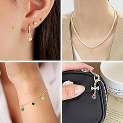 50 шт. 5-цветная подвеска в форме сердца с покрытием из латуни и стекла&nbsp;KK-YW0004-09G