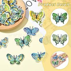 16 шт. 8 стиля полиэстеровые термонашивные заплатки для одежды&nbsp;PATC-CJ0001-05