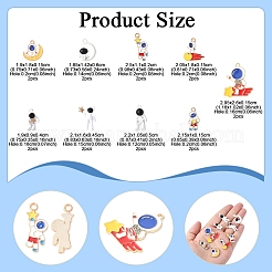 18шт 9 стиля подвески из сплава с эмалью FIND-FS0003-66