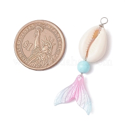 Большие подвески в виде хвоста русалки из окрашенного натурального хаулита PALLOY-JF04122