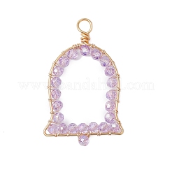 5 шт. большие подвески из светло-золотистого медного бисера&nbsp;PALLOY-JF03121