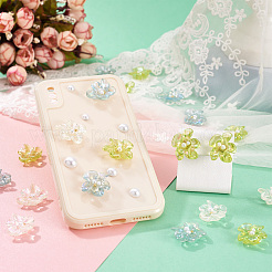 24 шт. 3-цветная прозрачная эпоксидная смола и АБС-пластик с перламутровыми кристаллами&nbsp;CRES-TA0001-45