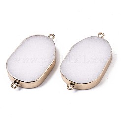 Соединители звеньев естественного белого нефрита&nbsp;G-S359-086