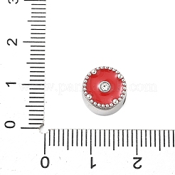 304 нержавеющая сталь эмаль с европейскими бусинами из стразов STAS-Z130-06P