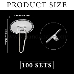 2 комплект прозрачных пластиковых бесшовных крючков AJEW-CP0008-87