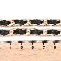 Damengürtel mit geflochtenem PU-Leder und Blumenanhänger aus einer Legierung&nbsp;AJEW-XCP0003-65