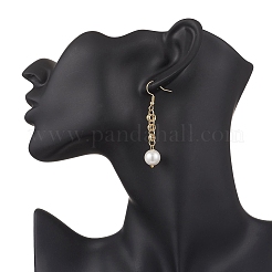 2 пара серег-колец и подвесок из нержавеющей стали 304 с жемчугом EJEW-JE06615