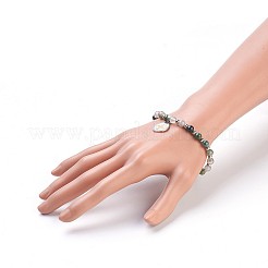 Bracciali con ciondoli in acciaio inossidabile 304&nbsp;BJEW-JB03896-03