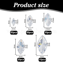 150 Stück Zirkonia-Cabochons mit spitzer Rückseite&nbsp;ZIRC-HY0001-15