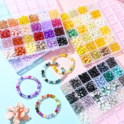 528шт 24 стиля нити стеклянных бусин&nbsp;EGLA-YW0003-28