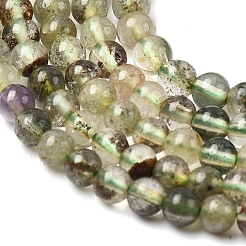 Натуральный зеленый lodolite кварц бисер пряди&nbsp;G-G344-A03-4mm