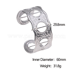 Bracciali rigidi in acciaio inossidabile 304 martellato&nbsp;FS-WG77AA0-02