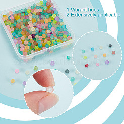 5 пакетик прозрачных матовых стеклянных бусин GLAA-HY0001-36B