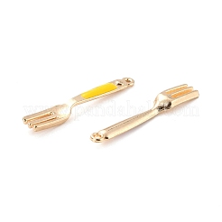 亜鉛合金チャーム  エナメル  食器  ミックスカラー  36x6x4mm  穴：1mm&nbsp;X-ENAM-C003-13