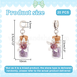 20 шт. европейские подвески из смешанных драгоценных камней FIND-PH0020-43