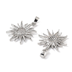 Латунные микропаве прозрачные подвески с фианитом&nbsp;KK-A290-03P