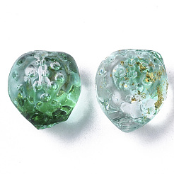 Perles de verre peintes par pulvérisation transparent&nbsp;GLAA-R215-01-B07