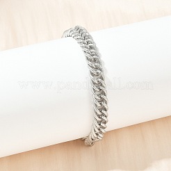 Браслеты из нержавеющей стали 304 панцирного плетения для женщин и мужчин BJEW-Z143-03P