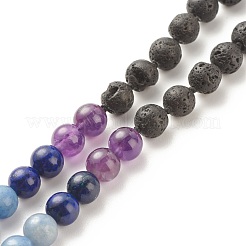 7 чакра буддийское ожерелье NJEW-JN03895-01