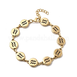 12 bracciale a catena con maglie in acciaio inossidabile 304 con costellazioni&nbsp;BJEW-I239-01G-10