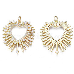 Латунные микропаве прозрачные подвески с фианитом&nbsp;X-ZIRC-N039-179-NF