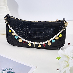 1 chaîne décorative pour sac en perles acryliques imitation perle&nbsp;HJEW-SC0003-36