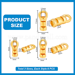18 шт. 6 стиля 925 наконечника для шнура из стерлингового серебра STER-PH0003-27G