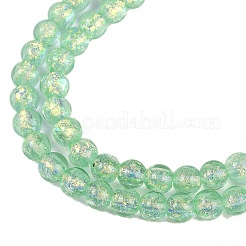 Нити из фольгированных бусин лэмпворк ручной работы FOIL-K003-06B-06