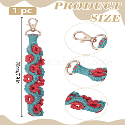 1 шт. плетеный хлопковый шнурок цветок ремешок на запястье подвеска украшения&nbsp;HJEW-LP0004-66C