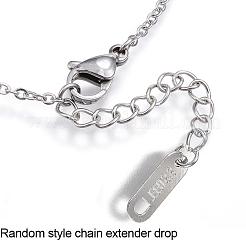 Bracciali con maglie e ciondoli in acciaio inossidabile 304 anti-ossidazione&nbsp;BJEW-H482-02P