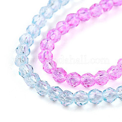 Прозрачный градиент цвета стеклянные бусины пряди&nbsp;GLAA-H021-01A-21