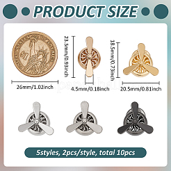 10 шт. 5 стиля броши-булавки из цинкового сплава&nbsp;JEWB-FG0001-46